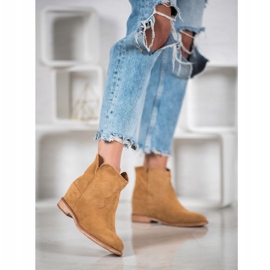 Bella Paris Botas vaqueras de ante marrón 1