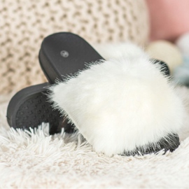 SHELOVET Zapatillas de piel cómodas blanco 4