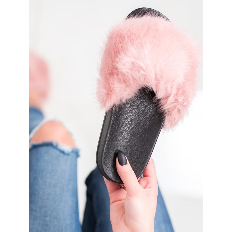 SHELOVET Zapatillas de piel cómodas rosado 1