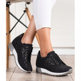 Kylie Zapatos calados en la plataforma negro 1