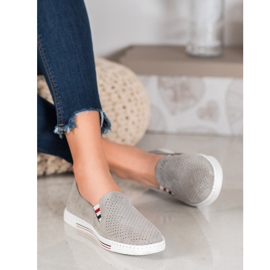 Filippo Zapatillas de cuero grises 3
