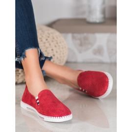 Filippo Zapatillas de cuero rojas rojo 1