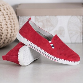 Filippo Zapatillas de cuero rojas rojo 2