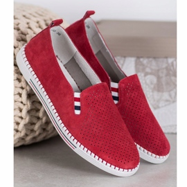 Filippo Zapatillas de cuero rojas rojo 3