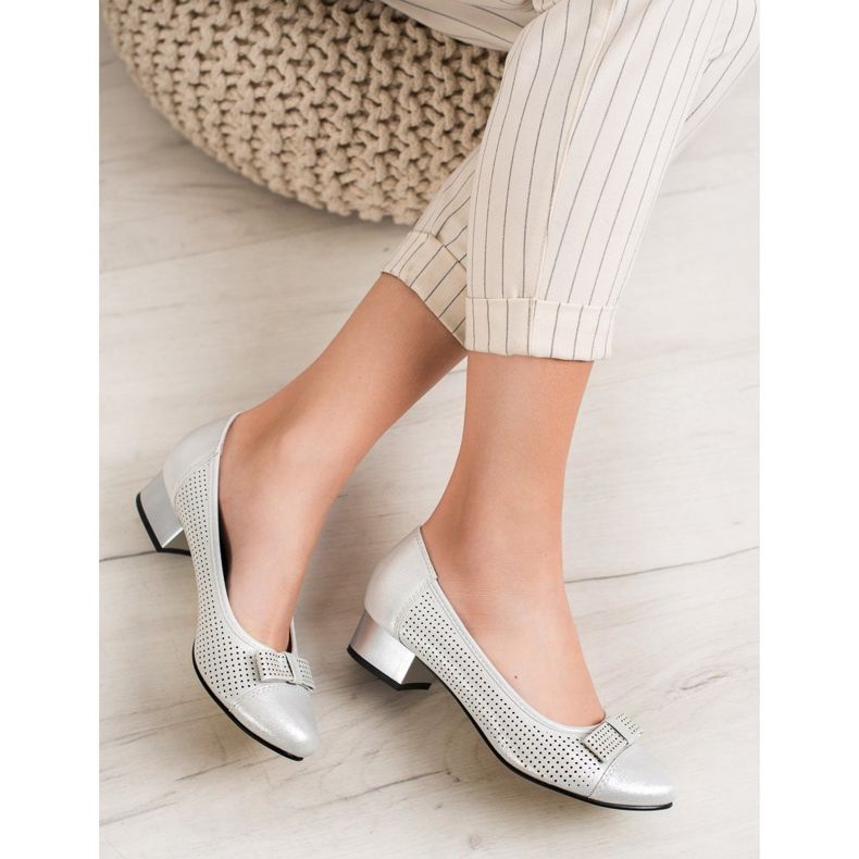 Goodin Bombas Caladas Con Lazo gris 1 Goodin Bombas Caladas Con Lazo gris 1