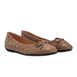 Bailarinas Kaiden beige trenzadas 1