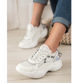 Goodin Zapatillas de cuero blancas blanco 1