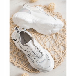 Goodin Zapatillas de cuero blancas blanco 3