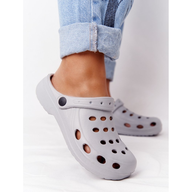Flameshoes Pantuflas Eva de espuma gris para mujer 1
