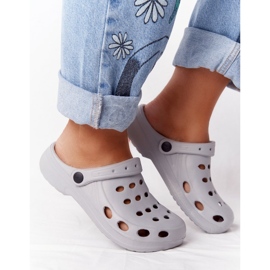 Flameshoes Pantuflas Eva de espuma gris para mujer 3