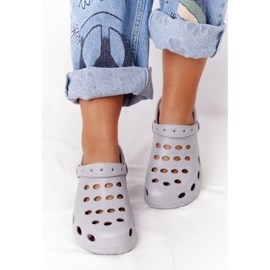 Flameshoes Pantuflas Eva de espuma gris para mujer 4