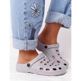 Flameshoes Pantuflas Eva de espuma gris para mujer 5