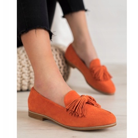 Seastar Calzado de ante con flecos naranja 1