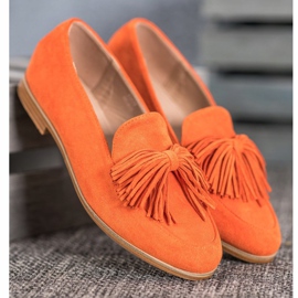 Seastar Calzado de ante con flecos naranja 3