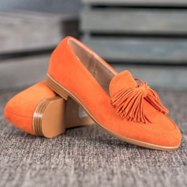 Seastar Calzado de ante con flecos naranja 4