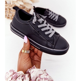 Zapatos deportivos negros Big Star HH374038 de piel ecológica para niños 4
