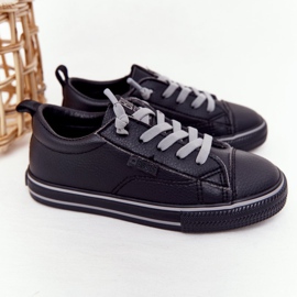 Zapatos deportivos negros Big Star HH374038 de piel ecológica para niños 1