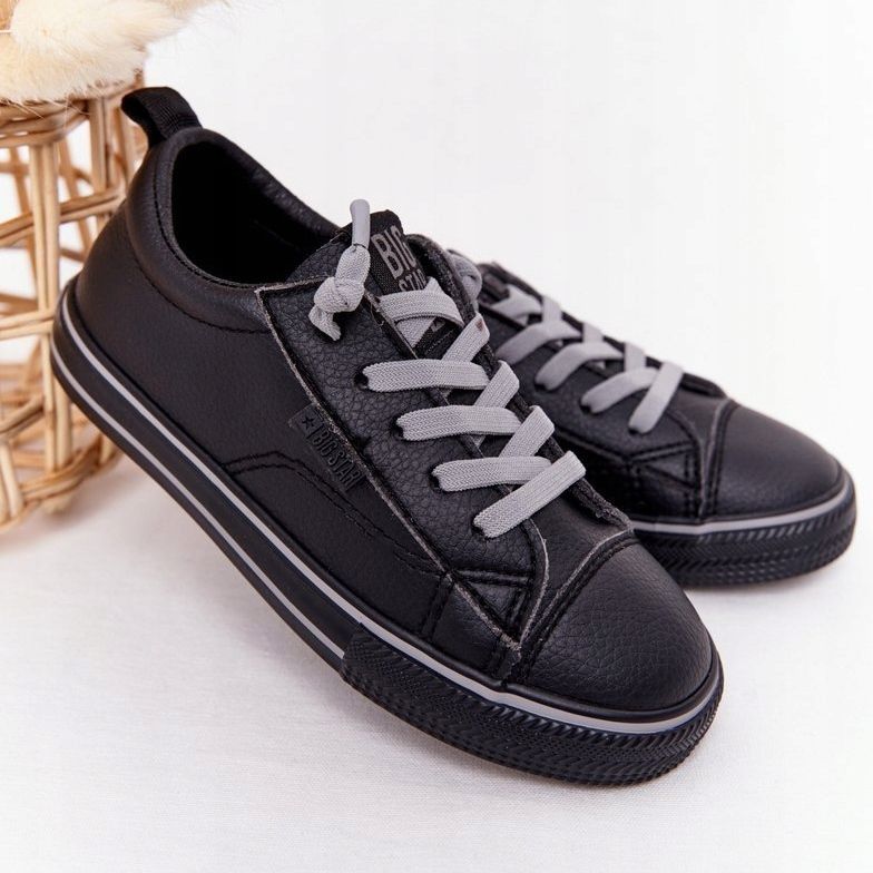 Zapatos deportivos negros Big Star HH374038 de piel ecológica para niños 2