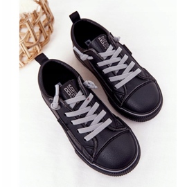 Zapatos deportivos negros Big Star HH374038 de piel ecológica para niños 3