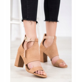Sandalias VINCEZA de moda beige 3