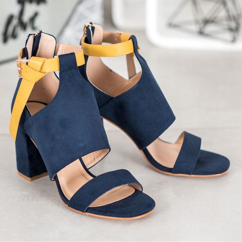 Sandalias VINCEZA de moda azul 2