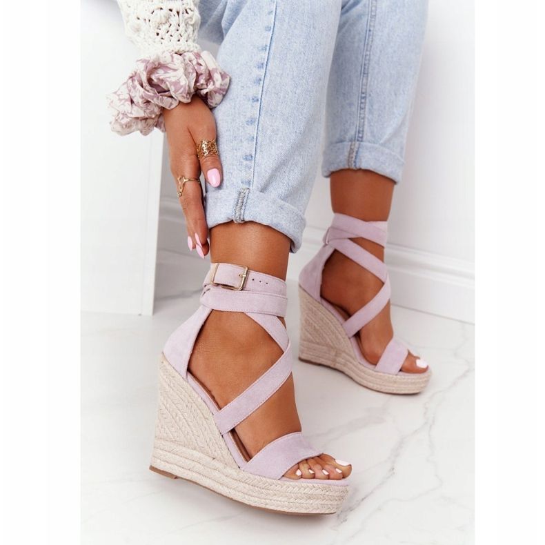 MSMG Sandalias Cuña Trenzada Violeta Lanzarote 1 MSMG Sandalias Cuña Trenzada Violeta Lanzarote 1