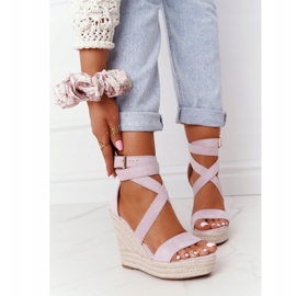 MSMG Sandalias Cuña Trenzada Violeta Lanzarote 2 MSMG Sandalias Cuña Trenzada Violeta Lanzarote 2