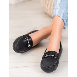 Fama Mocasines Con Circonita negro 2