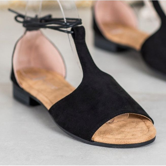 Sandalias VINCEZA anudadas negro 1