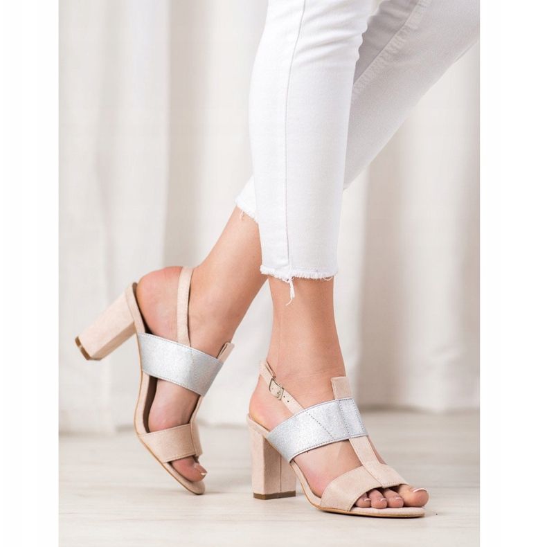 Sandalias VINCEZA con estilo beige gris 1