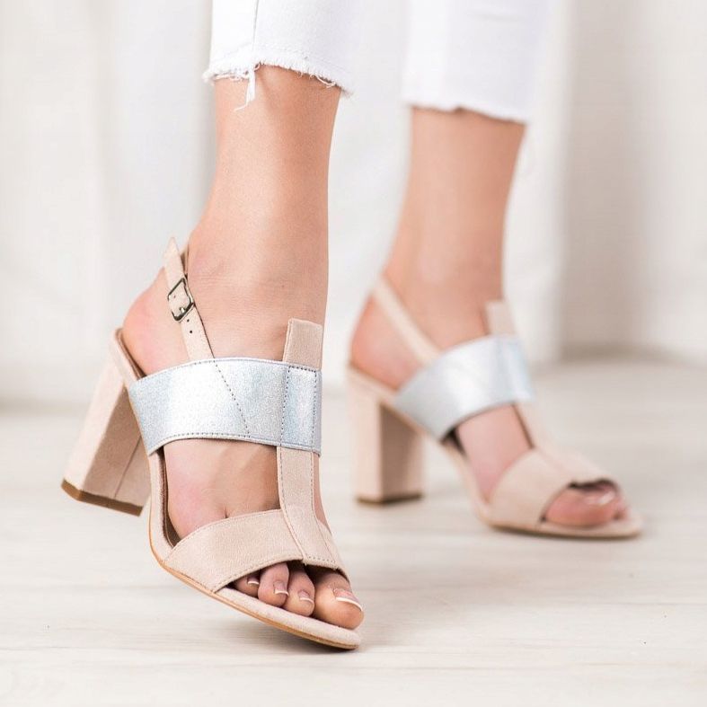 Sandalias VINCEZA con estilo beige gris 2