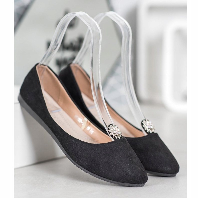 Bailarinas Negras Con Adorno VINCEZA negro 1