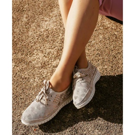 Kylie Brogues de cuero en la plataforma multicolor gris 2