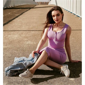 Kylie Brogues de cuero en la plataforma multicolor gris 1