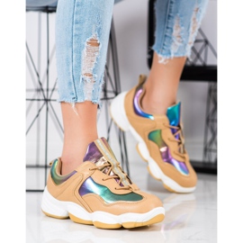 Kylie Zapatos deportivos con estilo beige multicolor 4