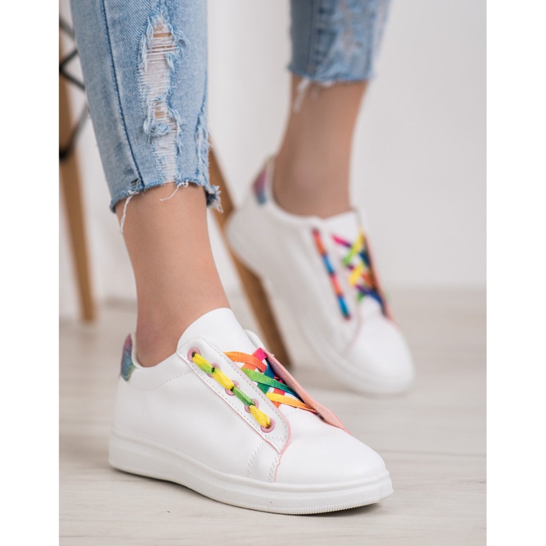 SHELOVET Calzado deportivo de moda blanco 1