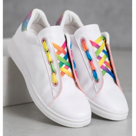 SHELOVET Calzado deportivo de moda blanco 3