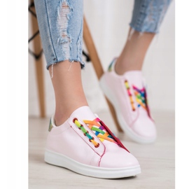 SHELOVET Calzado deportivo de moda rosado multicolor 5