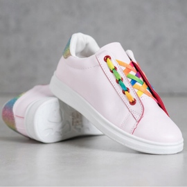 SHELOVET Calzado deportivo de moda rosado multicolor 1