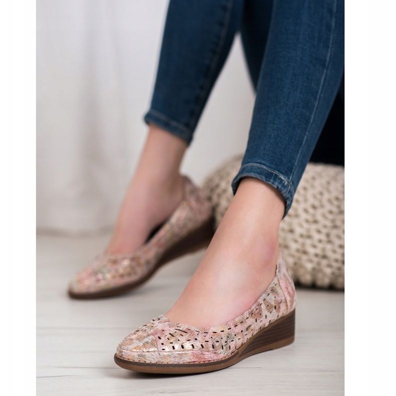 Bombas en la cuña VINCEZA multicolor 1