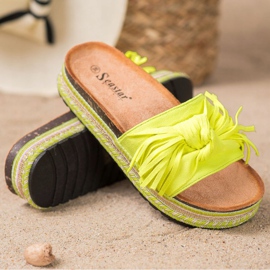 Seastar Zapatillas Con Flecos amarillo 2