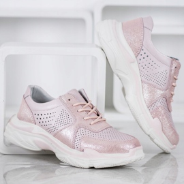 Filippo Zapatillas de cuero clásicas rosado 3