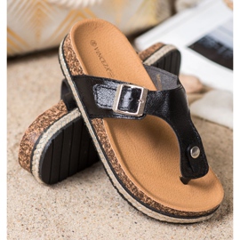 Chanclas en la plataforma VINCEZA negro 2
