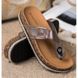 Chanclas en la plataforma VINCEZA gris 2