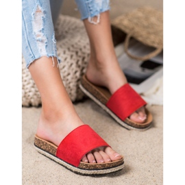 Pantuflas rojas VINCEZA rojo 4