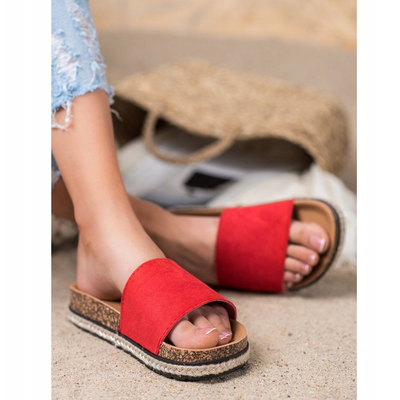 Pantuflas rojas VINCEZA rojo 1