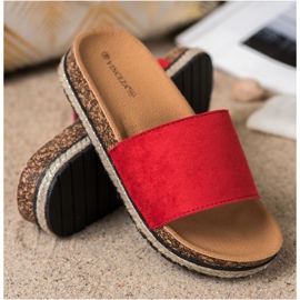 Pantuflas rojas VINCEZA rojo 2