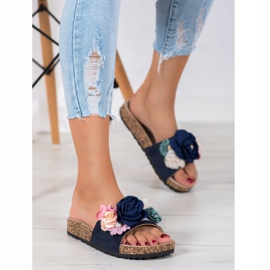 Zapatillas VINCEZA con flores azul marino azul multicolor 6