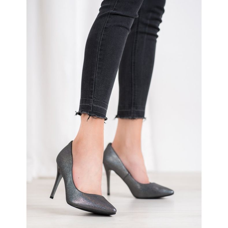 Goodin Tacones altos elegantes gris 1