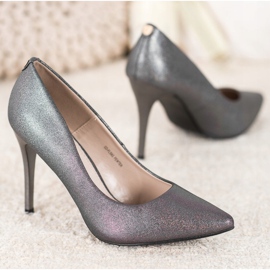 Goodin Tacones altos elegantes gris 3